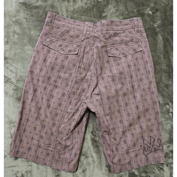 Men's Printed Micros Los Angeles Shorts Coffee Brown Size 32 - Picture 2 of 5